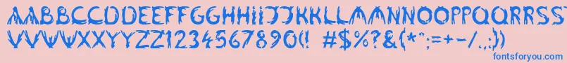 Czcionka Linotypealgologfont – niebieskie czcionki na różowym tle