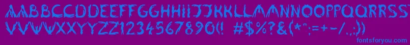 Linotypealgologfont Font – Blue Fonts on Purple Background