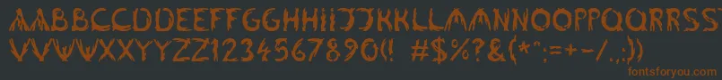 Шрифт Linotypealgologfont – коричневые шрифты на чёрном фоне