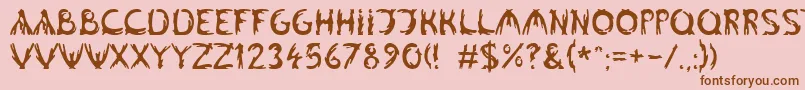 フォントLinotypealgologfont – ピンクの背景に茶色のフォント