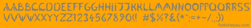 フォントLinotypealgologfont – オレンジの背景に灰色の文字