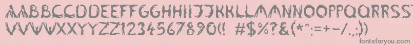Linotypealgologfont-Schriftart – Graue Schriften auf rosa Hintergrund