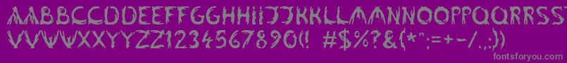 Linotypealgologfont Font – Gray Fonts on Purple Background