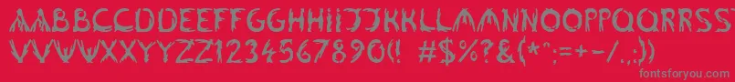 Linotypealgologfont Font – Gray Fonts on Red Background