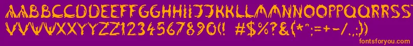 Шрифт Linotypealgologfont – оранжевые шрифты на фиолетовом фоне