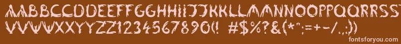 Шрифт Linotypealgologfont – розовые шрифты на коричневом фоне