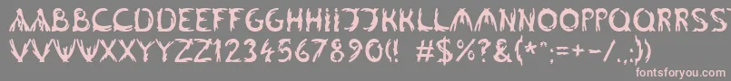 Fonte Linotypealgologfont – fontes rosa em um fundo cinza