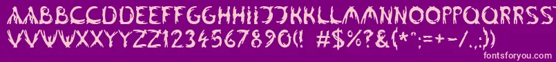 Linotypealgologfont Font – Pink Fonts on Purple Background