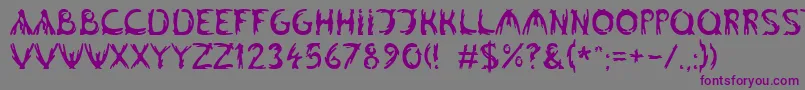 Linotypealgologfont Font – Purple Fonts on Gray Background