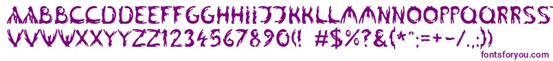 Linotypealgologfont Font – Purple Fonts on White Background