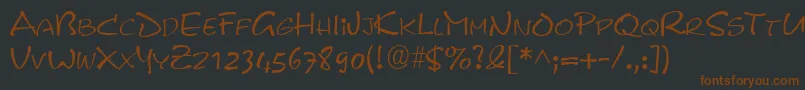 PyxidRegular-fontti – ruskeat fontit mustalla taustalla