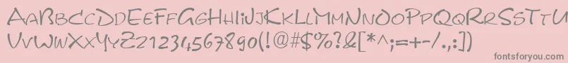 PyxidRegular Font – Gray Fonts on Pink Background