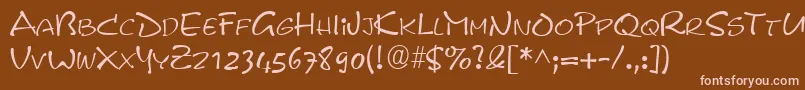 PyxidRegular Font – Pink Fonts on Brown Background