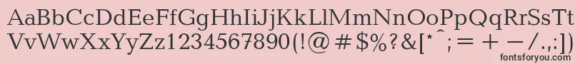 フォントBalticaRegular – ピンクの背景に黒い文字