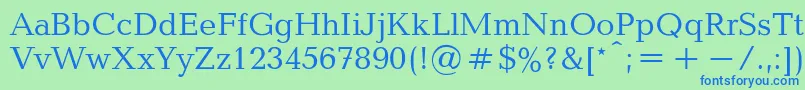 BalticaRegular Font – Blue Fonts on Green Background