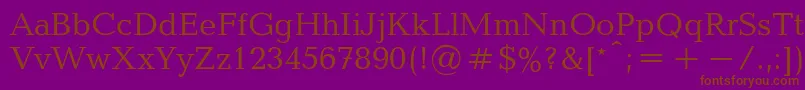 Шрифт BalticaRegular – коричневые шрифты на фиолетовом фоне