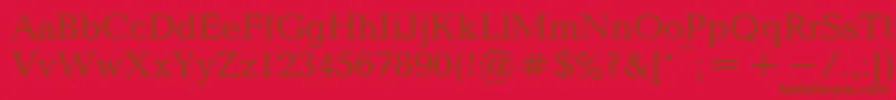 フォントBalticaRegular – 赤い背景に茶色の文字