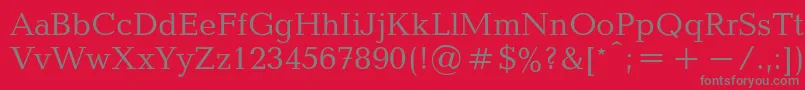 Шрифт BalticaRegular – серые шрифты на красном фоне