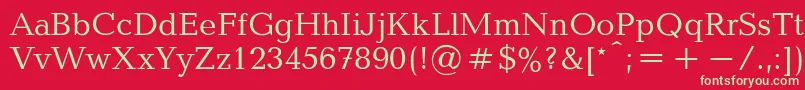 BalticaRegular Font – Green Fonts on Red Background