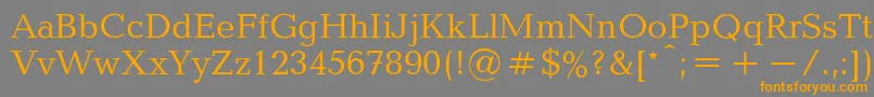 BalticaRegular Font – Orange Fonts on Gray Background