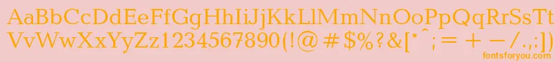 BalticaRegular Font – Orange Fonts on Pink Background