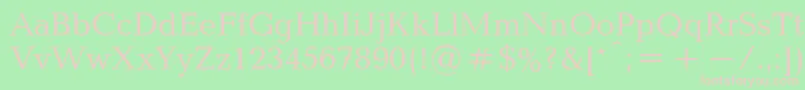 BalticaRegular Font – Pink Fonts on Green Background