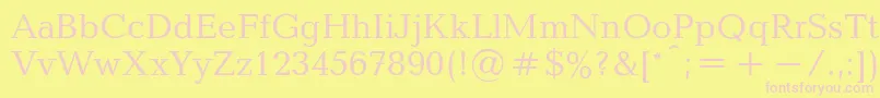 BalticaRegular Font – Pink Fonts on Yellow Background