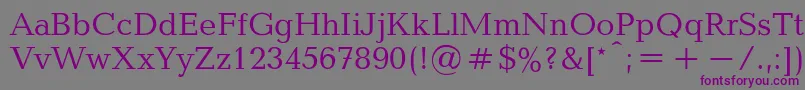 Шрифт BalticaRegular – фиолетовые шрифты на сером фоне