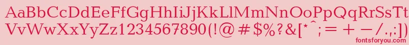 BalticaRegular Font – Red Fonts on Pink Background