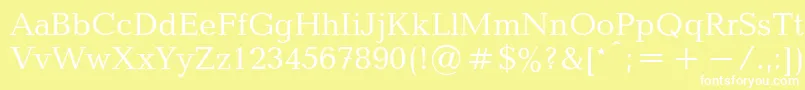 BalticaRegular Font – White Fonts on Yellow Background