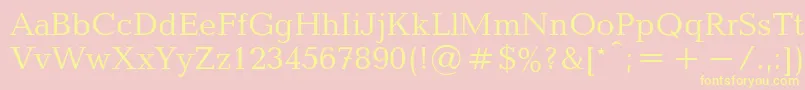 BalticaRegular Font – Yellow Fonts on Pink Background