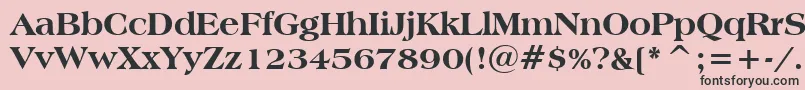 AmericanaExtraBoldBt Font – Black Fonts on Pink Background