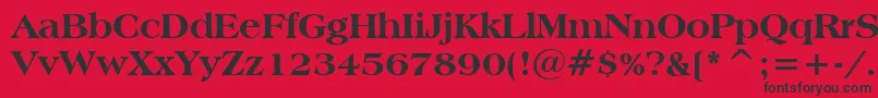 AmericanaExtraBoldBt Font – Black Fonts on Red Background