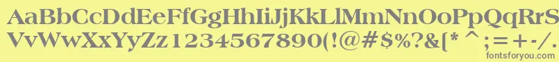 AmericanaExtraBoldBt Font – Gray Fonts on Yellow Background