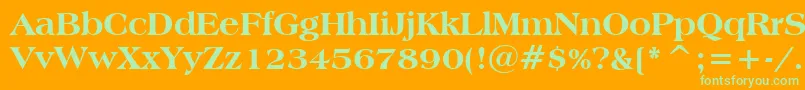 fuente AmericanaExtraBoldBt – Fuentes Verdes Sobre Fondo Naranja