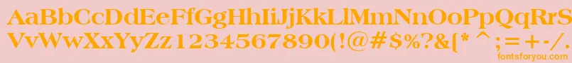 AmericanaExtraBoldBt Font – Orange Fonts on Pink Background