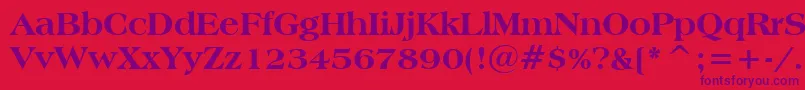 AmericanaExtraBoldBt Font – Purple Fonts on Red Background