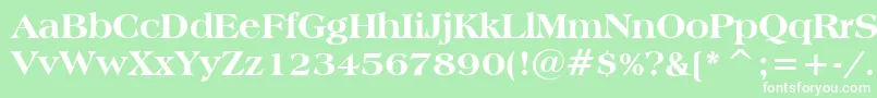 AmericanaExtraBoldBt Font – White Fonts on Green Background