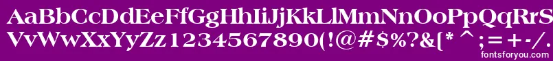 AmericanaExtraBoldBt Font – White Fonts on Purple Background