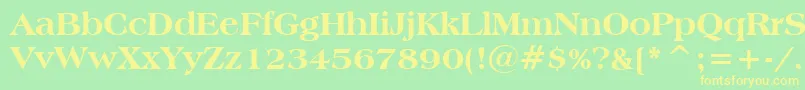 AmericanaExtraBoldBt Font – Yellow Fonts on Green Background