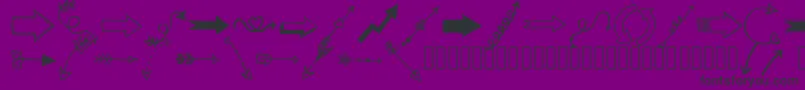 Tanaesteldoodlearrows01Regular Font – Black Fonts on Purple Background