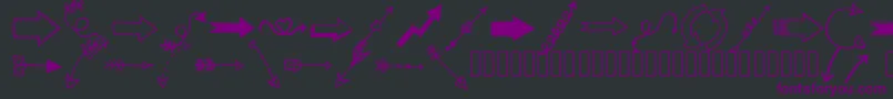 Tanaesteldoodlearrows01Regular Font – Purple Fonts on Black Background