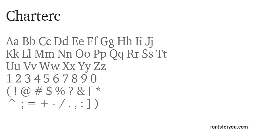 Fuente Charterc - alfabeto, números, caracteres especiales