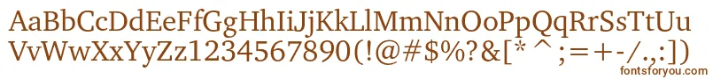 Шрифт Charterc – коричневые шрифты на белом фоне