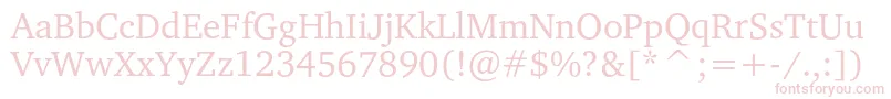 Lisätietoja Charterc-fontista Charterc-fontti – vaaleanpunaiset fontit valkoisella taustalla