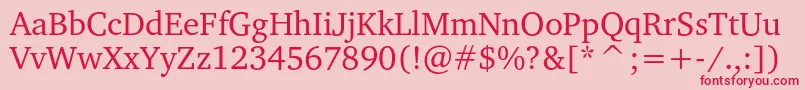Charterc Font – Red Fonts on Pink Background
