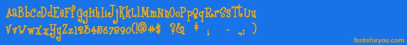 Boyzrgro Font – Orange Fonts on Blue Background