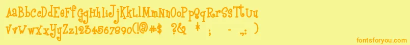 Boyzrgro Font – Orange Fonts on Yellow Background