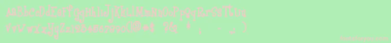 Boyzrgro Font – Pink Fonts on Green Background