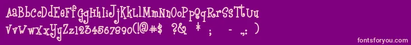 Boyzrgro Font – Pink Fonts on Purple Background
